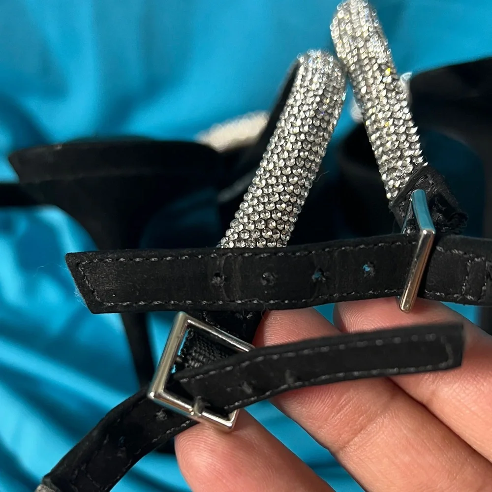 Steve Madden Black Heels with Silver Buckle - Picture 11 of 13